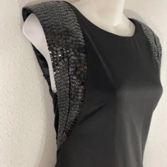 Cache black scuba sequin shoulder bodycon dress W7 - Picture 9 of 10
